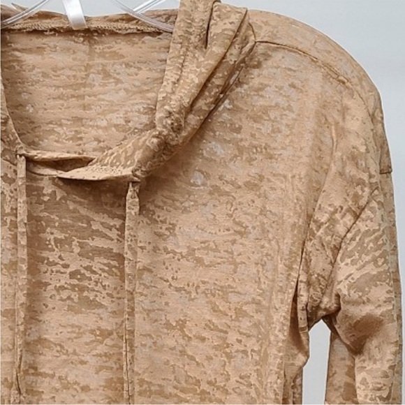 🆕 Burnout Hoodies - Delicate - Lightweight - Chiffony Lace - Tangerine NWOT - Picture 7 of 9